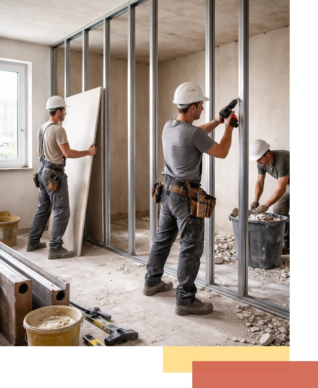 Перенос гипсокартонной перегородки в Переславле-Залесском профессионально и быстро