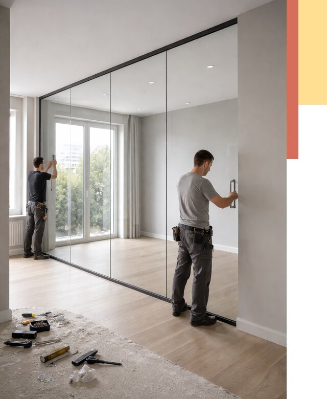 Изготовление стеклянных перегородок в Переславле-Залесском от 12818 руб. под ключ | ОТДЕЛОЧНИК-Прс