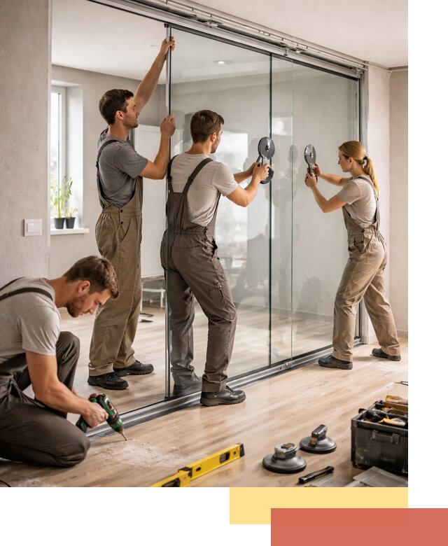 Изготовление стеклянных перегородок на заказ в Переславле-Залесском