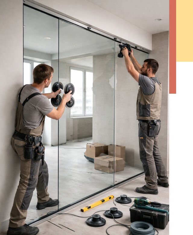 Монтаж стеклянных перегородок в Переславле-Залесском от 6746 руб. | ОТДЕЛОЧНИК-Прс