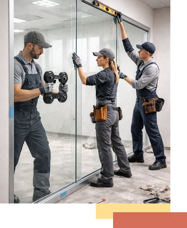 Профессиональный монтаж стеклянных перегородок в Переславле-Залесском