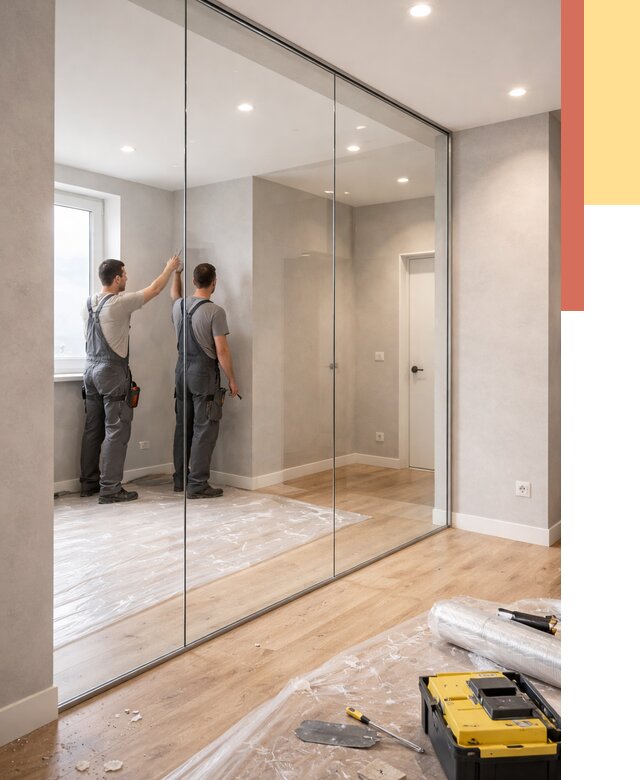 Безрамные стеклянные перегородки в Переславле-Залесском — монтаж от 9860 руб. | ОТДЕЛОЧНИК-Прс