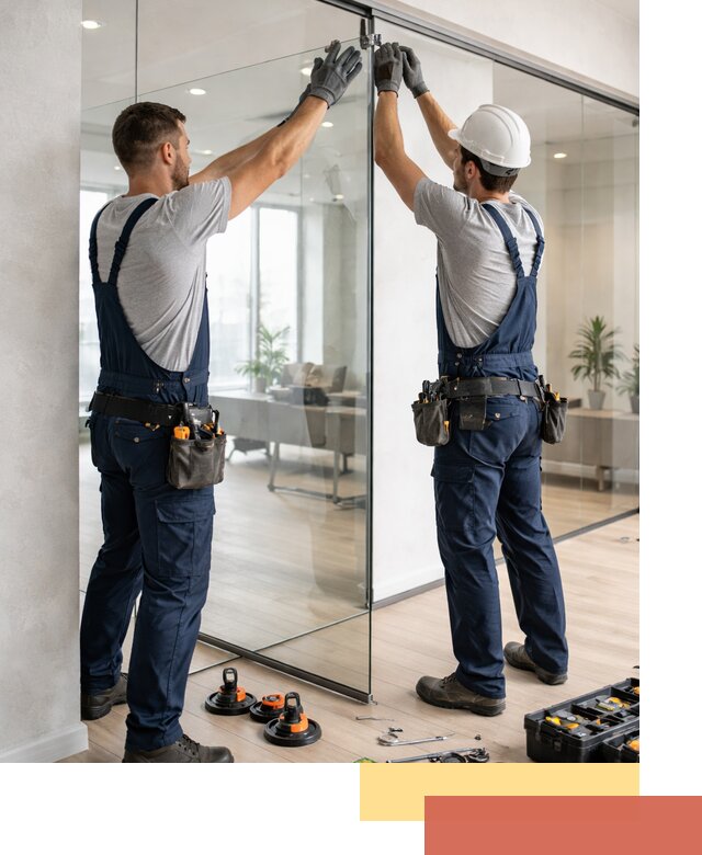 Безрамные стеклянные перегородки под ключ в Переславле-Залесском