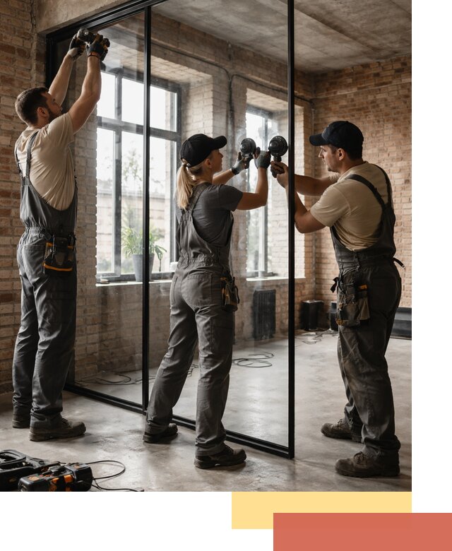 Стеклянные перегородки лофт — изготовление и монтаж в Переславле-Залесском