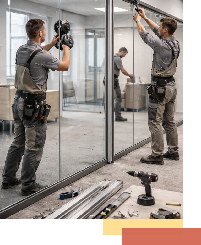 Стеклянные офисные перегородки под ключ в Переславле-Залесском