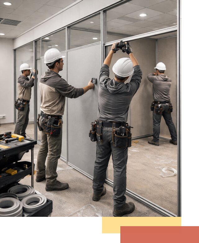 Мобильные офисные перегородки под ключ в Переславле-Залесском