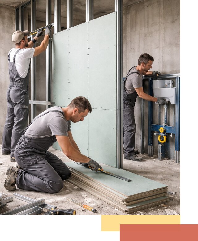 Монтаж и ремонт сантехнических перегородок в Переславле-Залесском