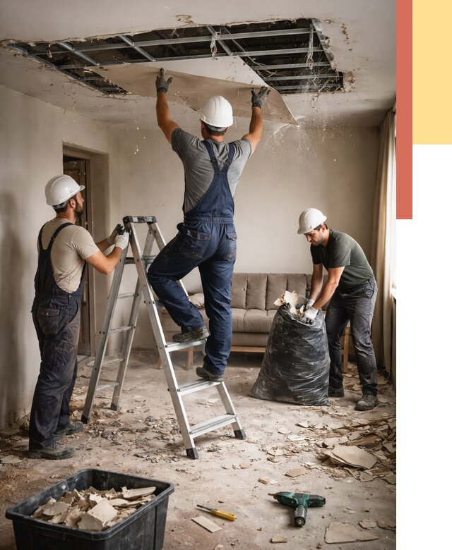 Демонтаж гипсокартонного потолка в Переславле-Залесском от 436 руб. за м2 — ОТДЕЛОЧНИК-Прс