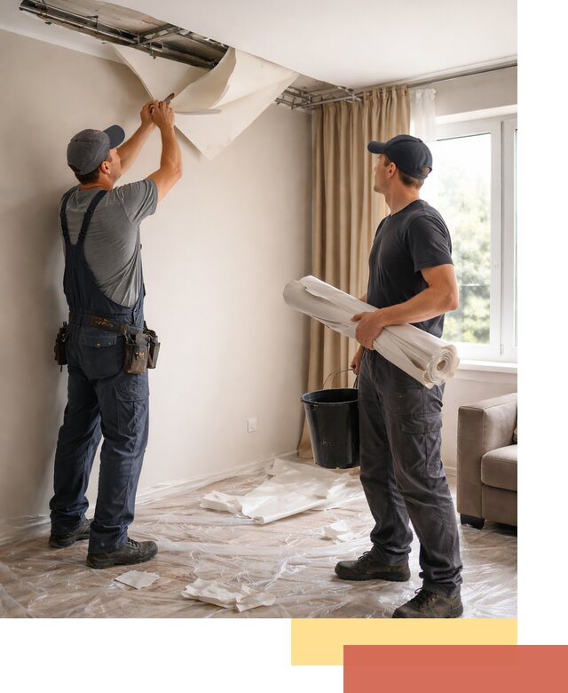 Демонтаж натяжного потолка в Переславле-Залесском быстро и аккуратно