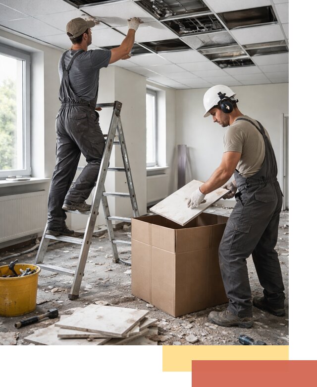 Демонтаж потолочной плитки в Переславле-Залесском быстро и аккуратно