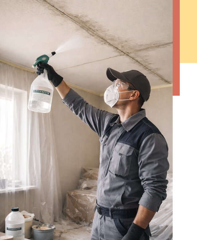 Антисептическая обработка потолка в Переславле-Залесском от 2595 руб. | ОТДЕЛОЧНИК-Прс