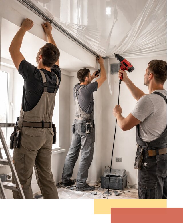 Монтаж глянцевого натяжного потолка в Переславле-Залесском быстро и качественно