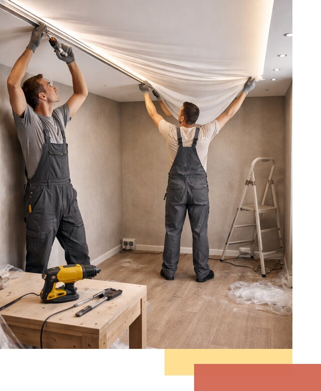 Монтаж натяжного потолка с подсветкой в Переславле-Залесском цена и сроки