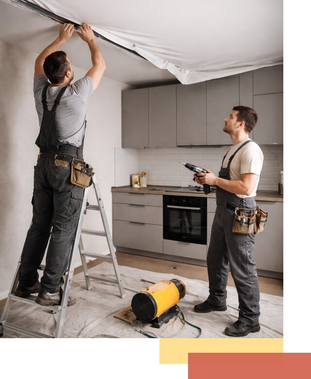 Монтаж натяжного потолка на кухне в Переславле-Залесском