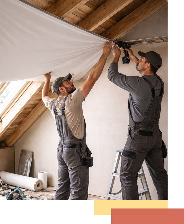 Монтаж натяжного потолка в мансарде в Переславле-Залесском