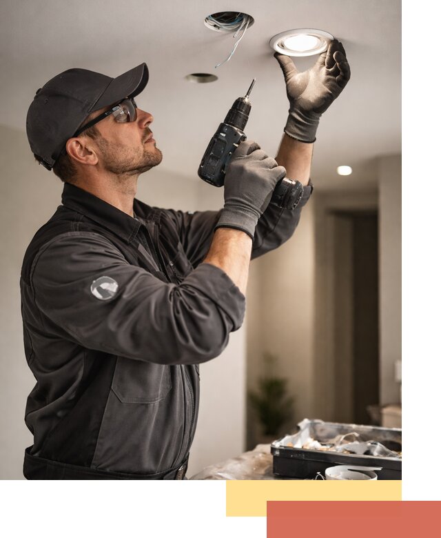 Установка точечных светильников в натяжной потолок в Переславле-Залесском