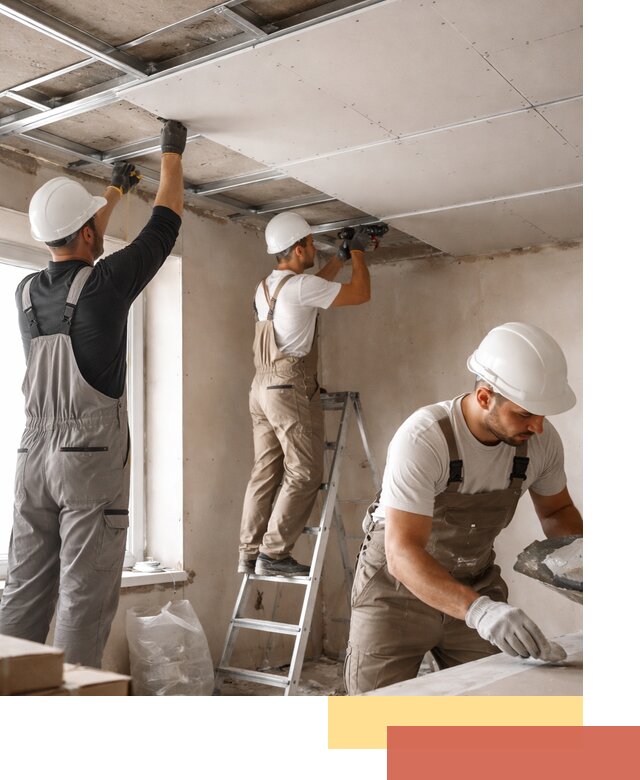 Одноуровневый потолок из гипсокартона в Переславле-Залесском — монтаж и отделка