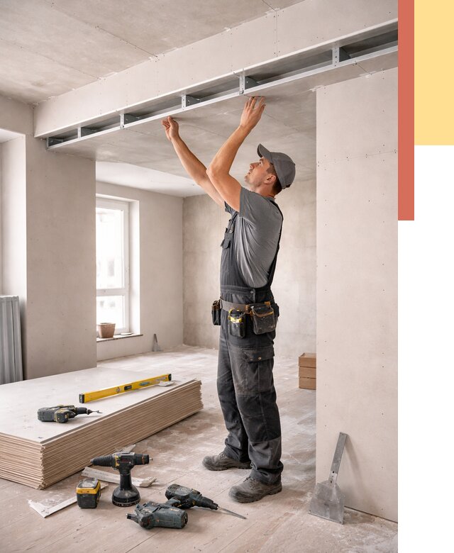 Потолок из гипсокартона с нишей в Переславле-Залесском от 1297 руб. под ключ | ОТДЕЛОЧНИК-Прс