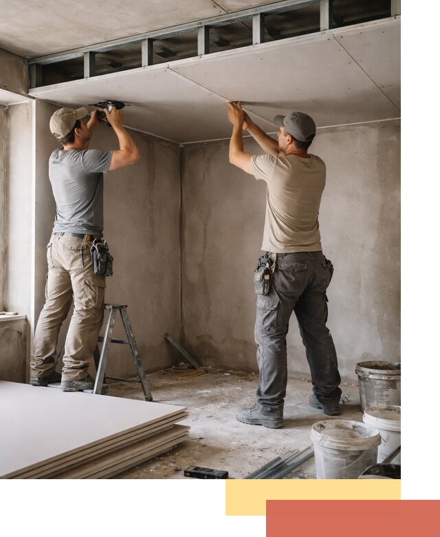 Короб из гипсокартона на потолке под ключ в Переславле-Залесском