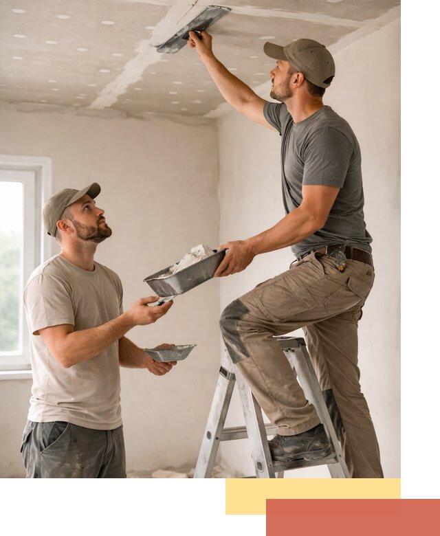 Шпаклевка потолка из гипсокартона в Переславле-Залесском качественно и быстро