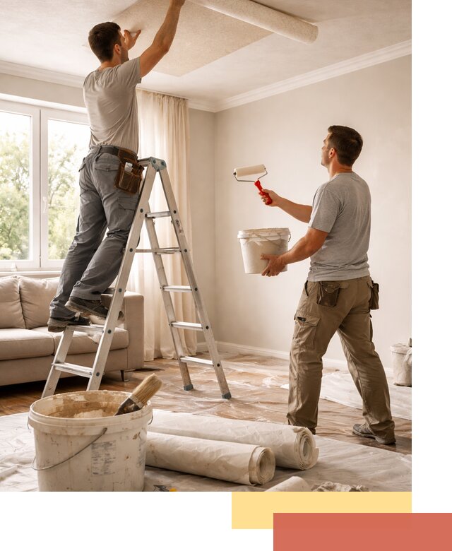 Поклейка обоев на потолок в Переславле-Залесском — качественно и быстро