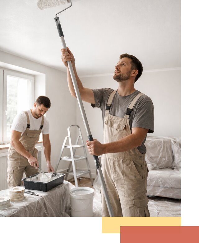 Покраска потолка водоэмульсионной краской в Переславле-Залесском