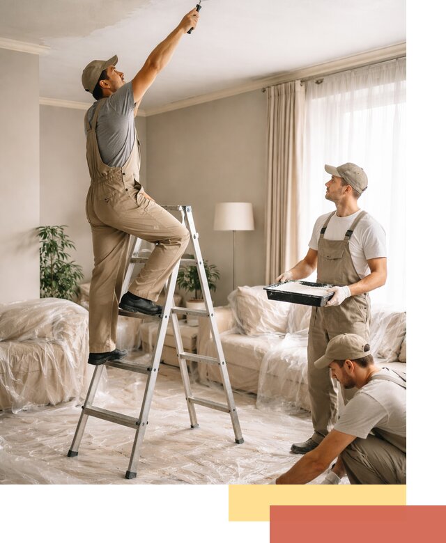 Покраска потолков акриловой краской в Переславле-Залесском качественно и быстро