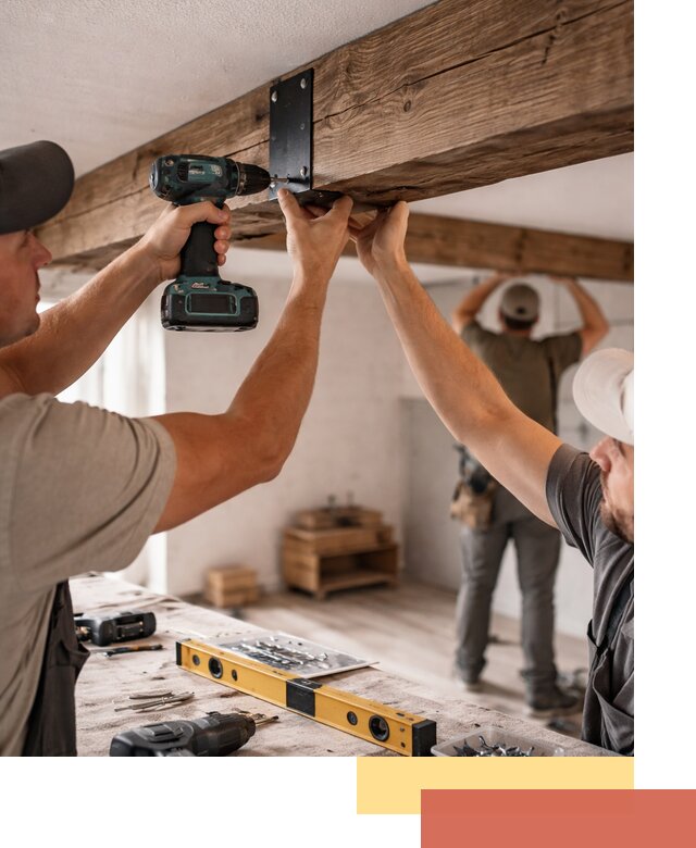 Монтаж декоративных потолочных балок в Переславле-Залесском