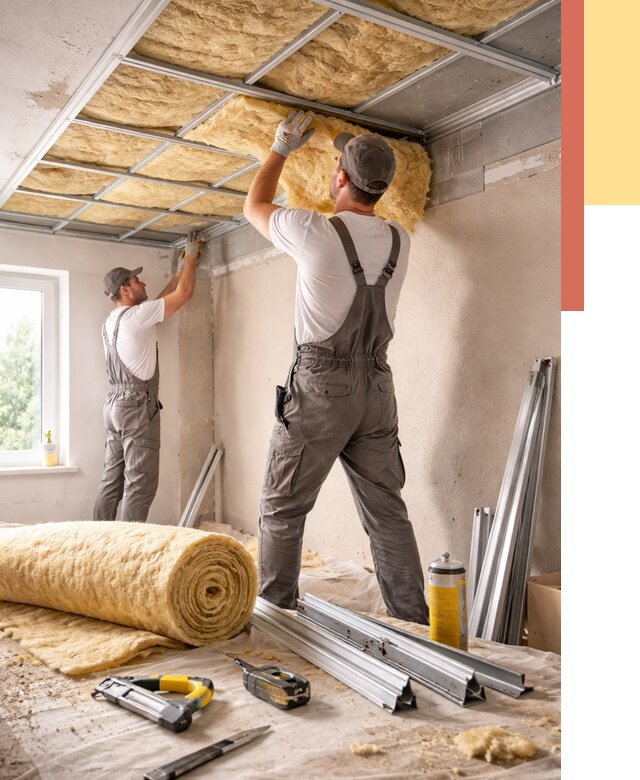 Утепление потолка в Переславле-Залесском от 7473 руб/м2 — недорого, быстро, под ключ | ОТДЕЛОЧНИК-Прс