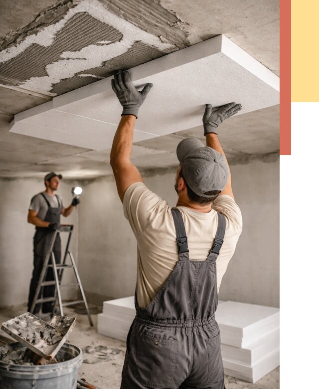 Утепление потолка пенопластом в Переславле-Залесском от 4671 руб/м2 — недорого и быстро | ОТДЕЛОЧНИК-Прс